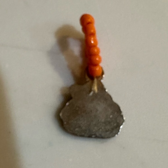 VTG WITCH BEADED RING CHARM HALLOWEEN JEWELRY HANG ON NECKLACE BRACELET CORD .5” - Picture 6 of 11